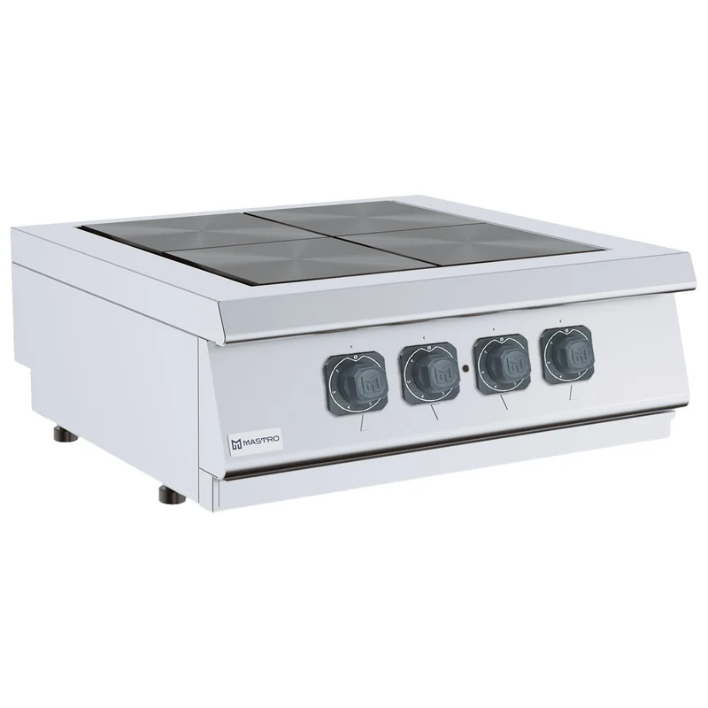 Mastro Elektrokochfeld mit 4 drehbaren Gussplatten je 3 kW, Tischmodell