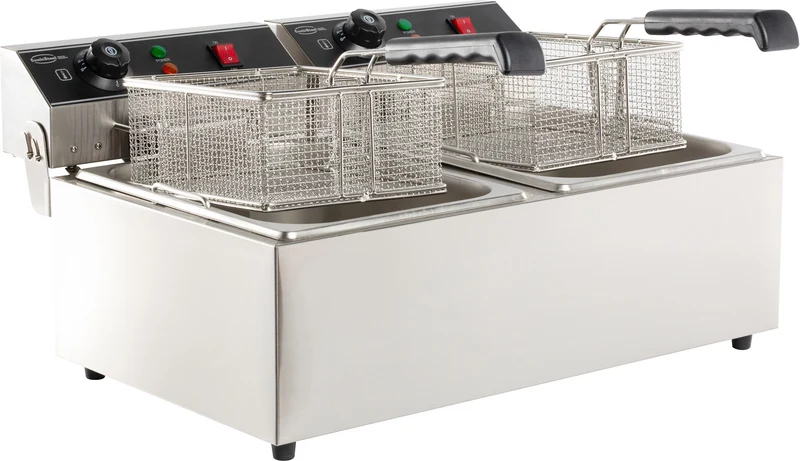 Combisteel Elektro Tischfriteuse 2 x 6 L