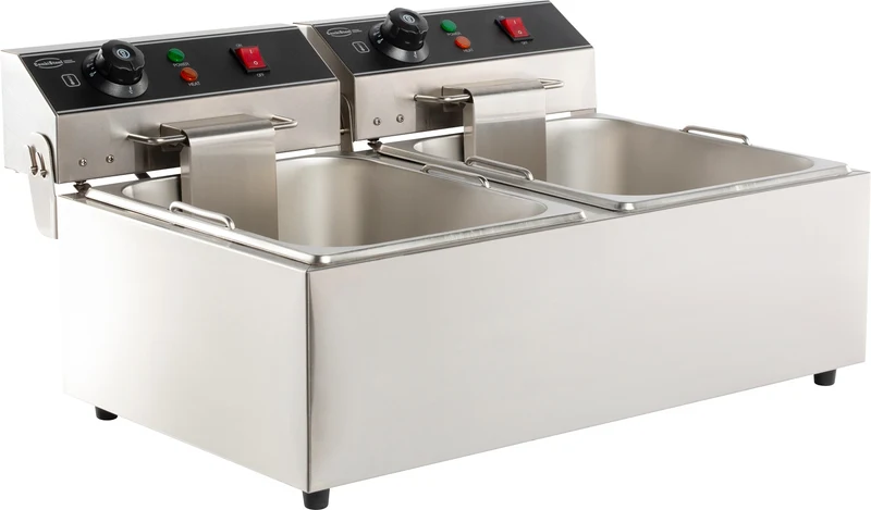 Combisteel Elektro Tischfriteuse 2 x 6 L