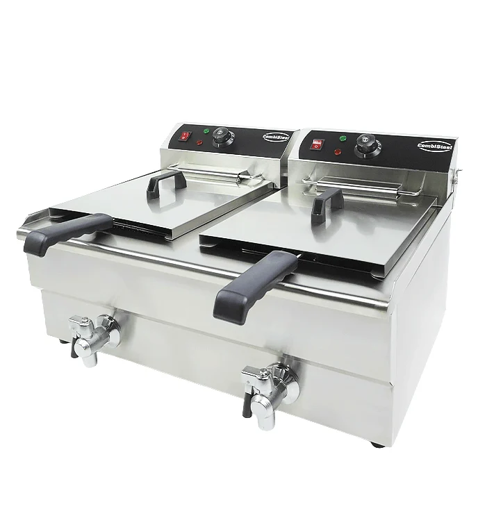Combisteel Elektro Tischfriteuse 2 x 10 L