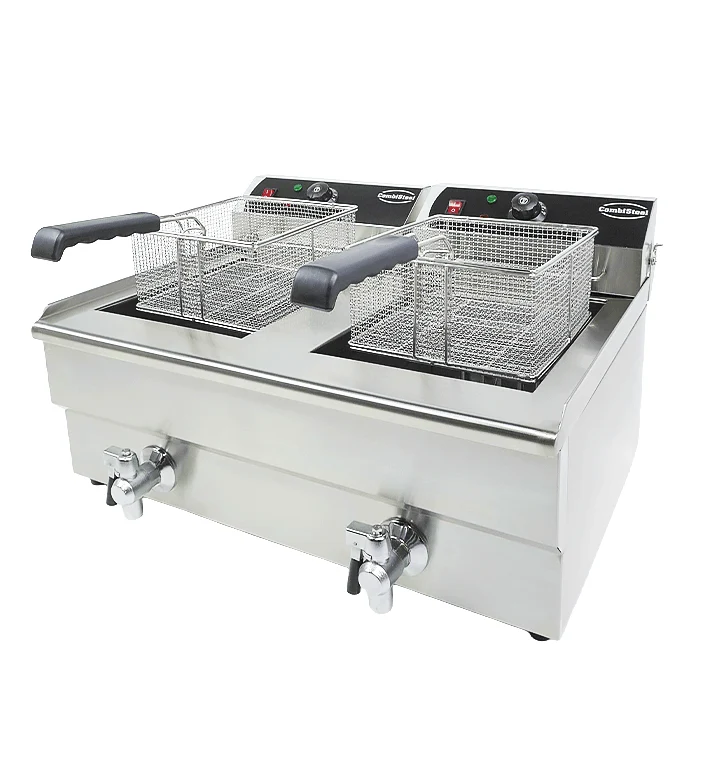 Combisteel Elektro Tischfriteuse 2 x 10 L
