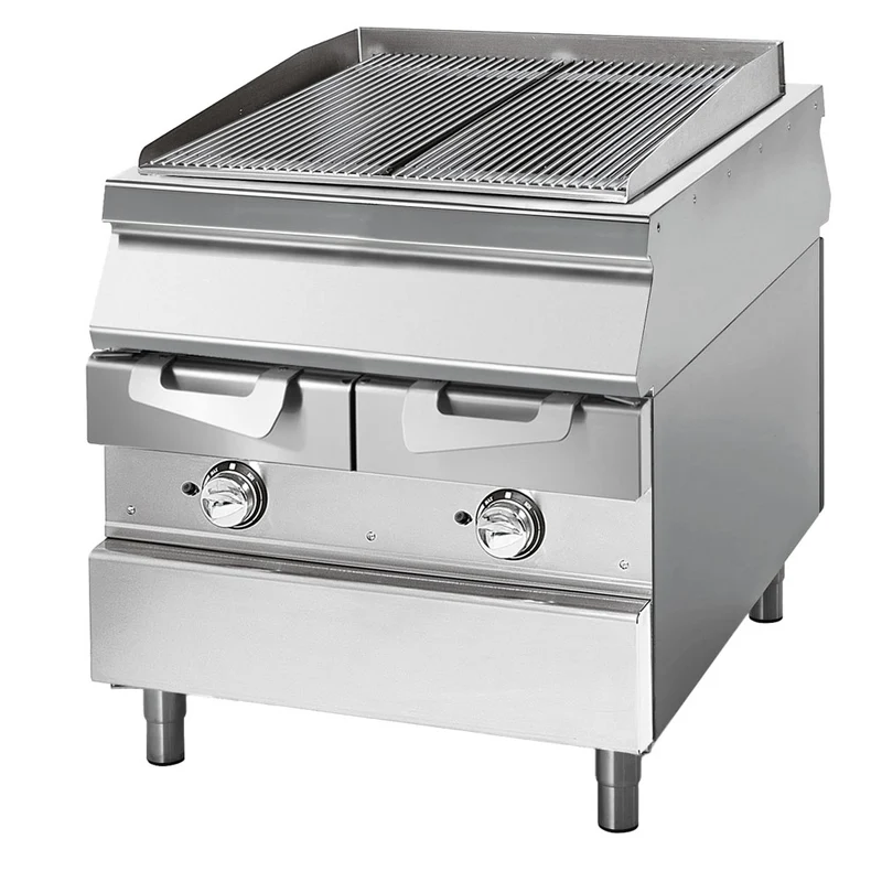 Virtus Gas-Grill, Kochzone in Edelstahl, Fleisch/Fisch