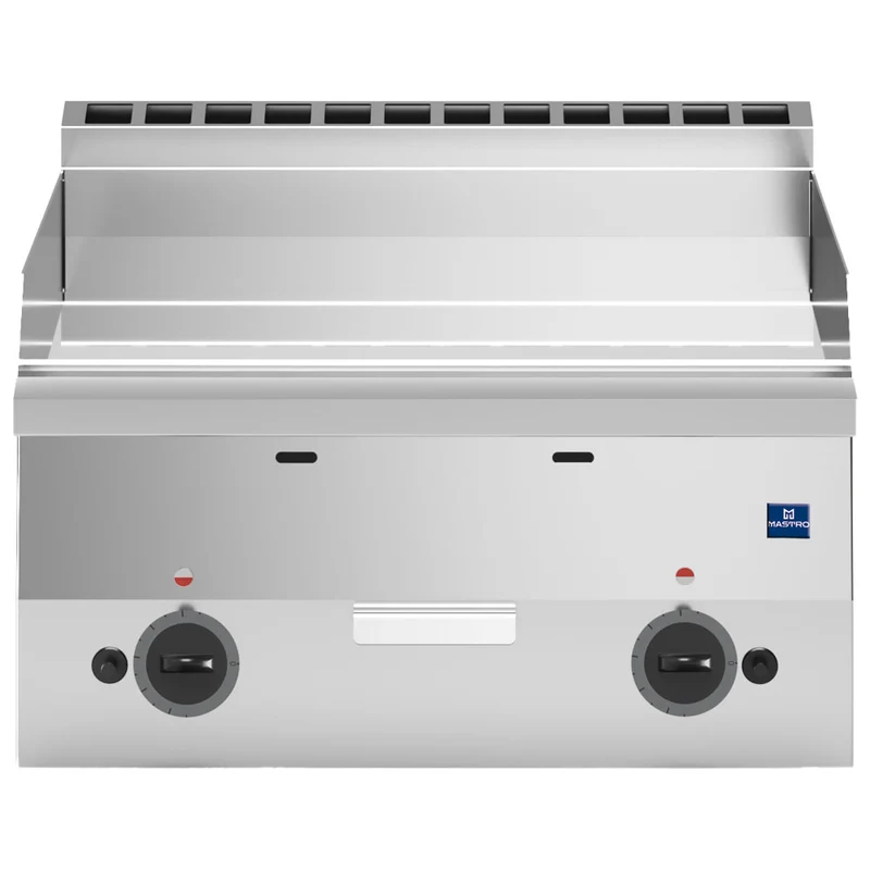 Mastro Gas-Grillplatte, Tischmodell, verchromt glatt