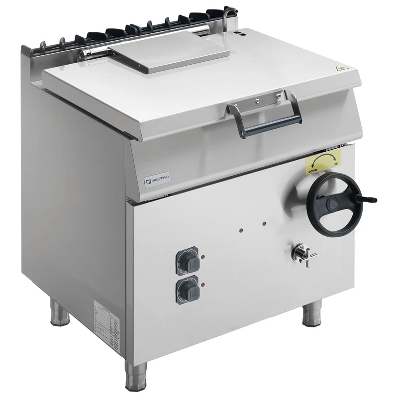 Mastro Elektro-Kippbratpfanne, Kapazität 60 Liter, Edelstahl-Becken
