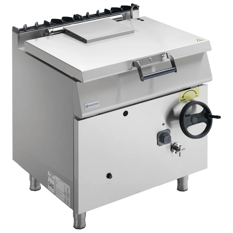 Mastro Gas-Kippbratpfanne, Kapazität 60 Liter, Edelstahl-Becken