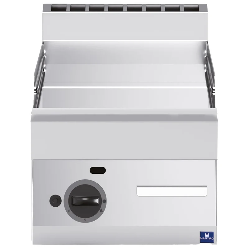 Mastro Gas-Grillplatte, Tischmodell, verchromt glatt