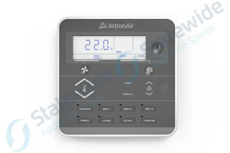 ActronAir Aircon Wall Controller M-Series LCD 24HR 8Z Std Grey