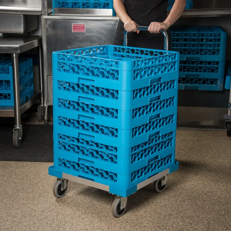 Transporthilfe Aluminium mit Griff für Spülkörbe 500x500