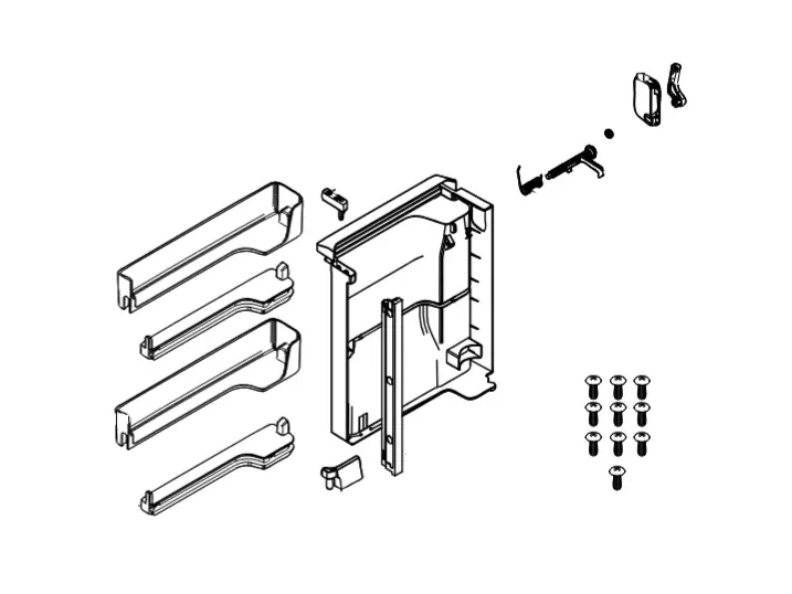 SAMSUNG Fridge Door CARBONATOR Cover/Door INC SHELVES ASSY