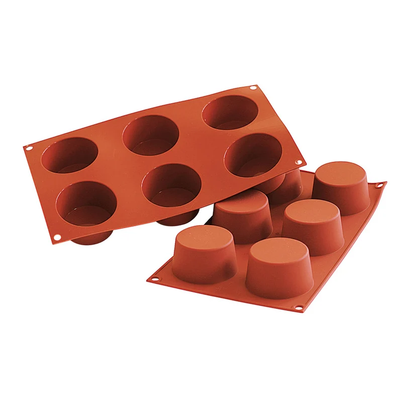 Virtus Backform GN 1/3 aus Silikon für 6 Muffins ø 68 mm