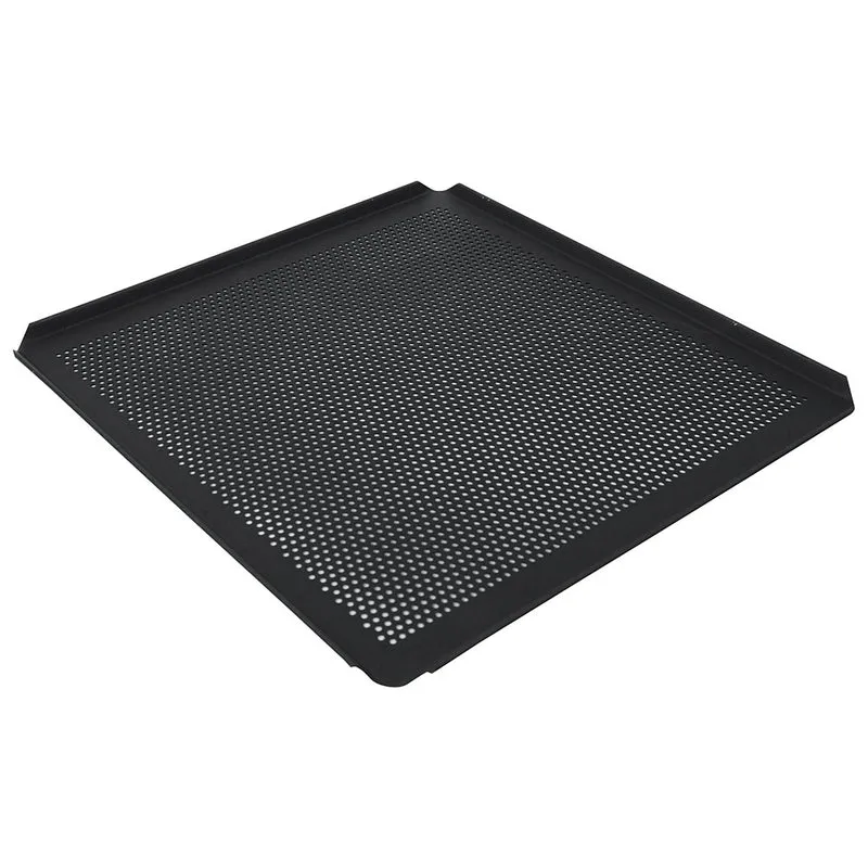 Virtus Backblech aus Aluminium, GN 2/3 - 4 Seiten 45°, doppelte thermoplastische Antihaftbeschichtung, gelocht