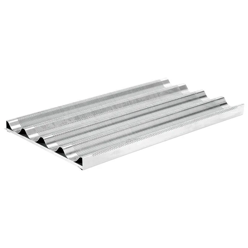 Virtus Perforiertes Aluminiumblech GN 1/1 für 4 Baguettes, silikoniert