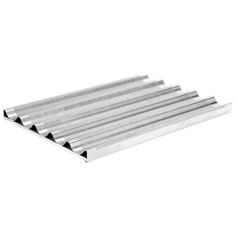 Virtus Perforiertes Aluminiumblech 600x400 für 5 Baguettes, silikoniert