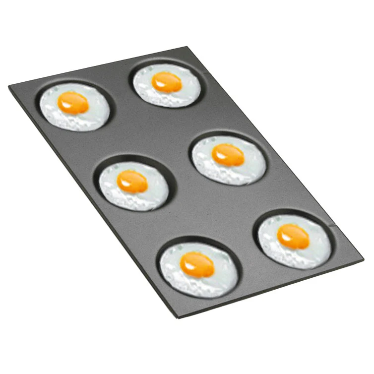 Virtus Backblech GN 1/1 beschichtet für 6 Eier ø 12,5 cm