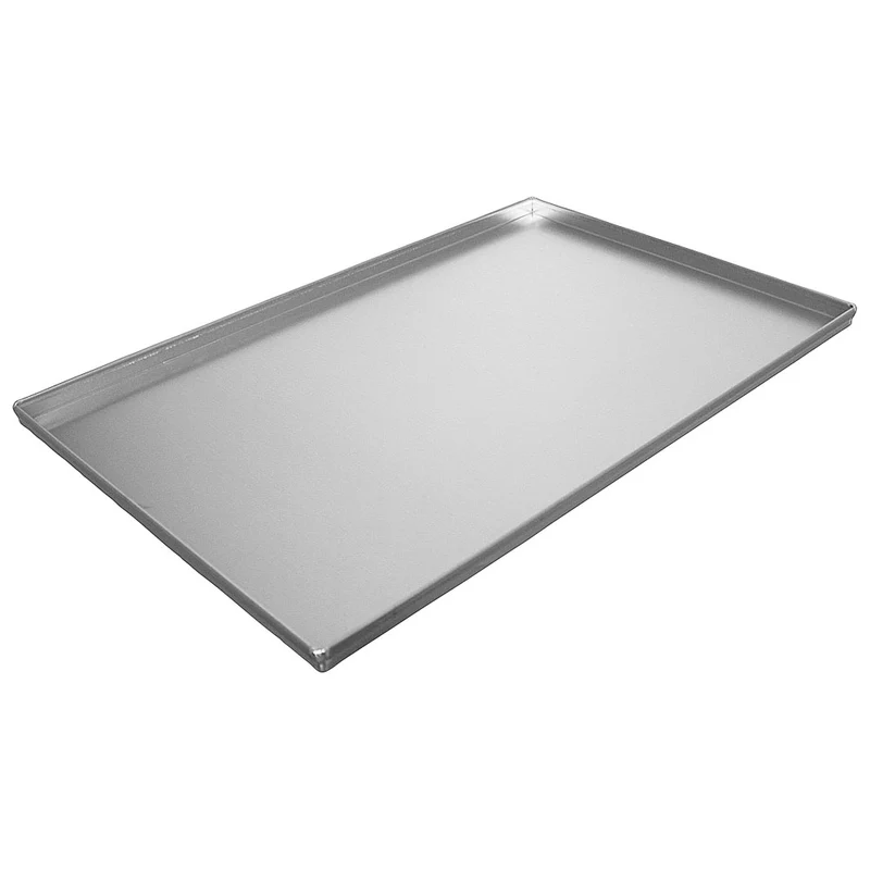 Virtus Backblech aus Aluminium unbeschichtet, 600x400 mm - 4 Seiten 90°