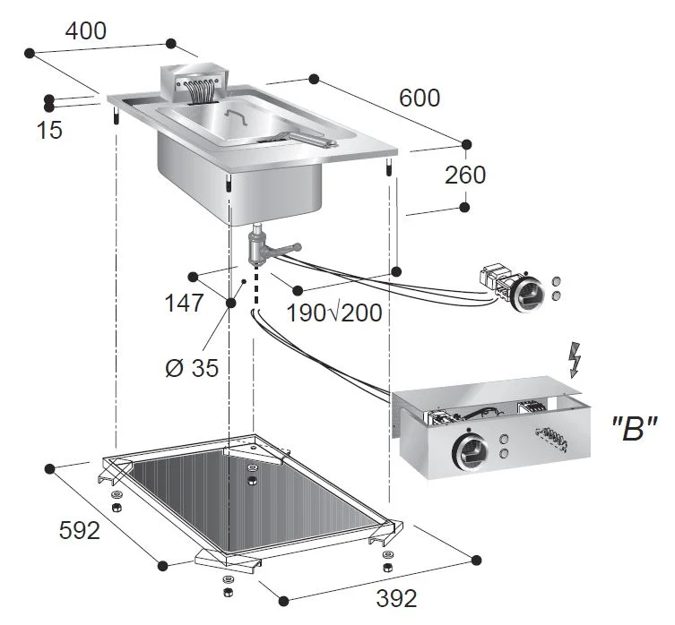 Combisteel Elektrofriteusen 1 x 10 L (7266.0070)