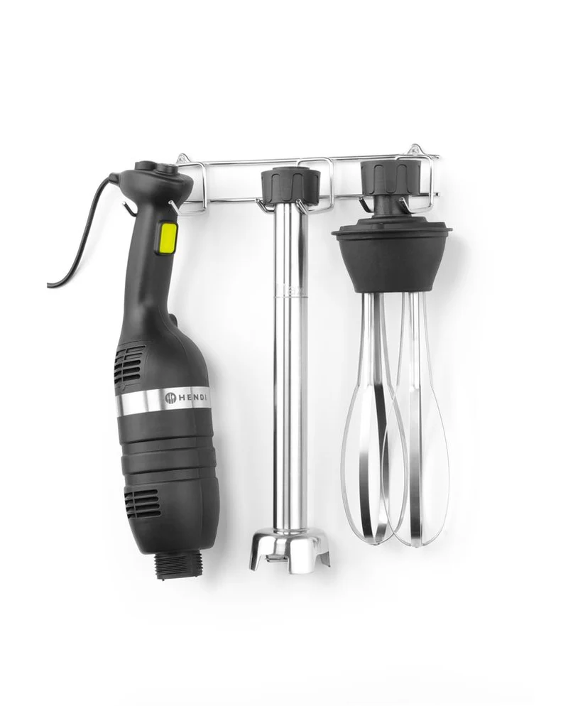 HENDI Set: Stabmixer 350 mit variabler Geschwindigkeit + Schneebesen + Halterung zur Wandmontage