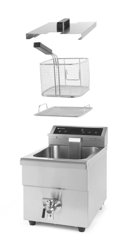 HENDI Induktionsfritteuse mit Ablasshahn - 8 l