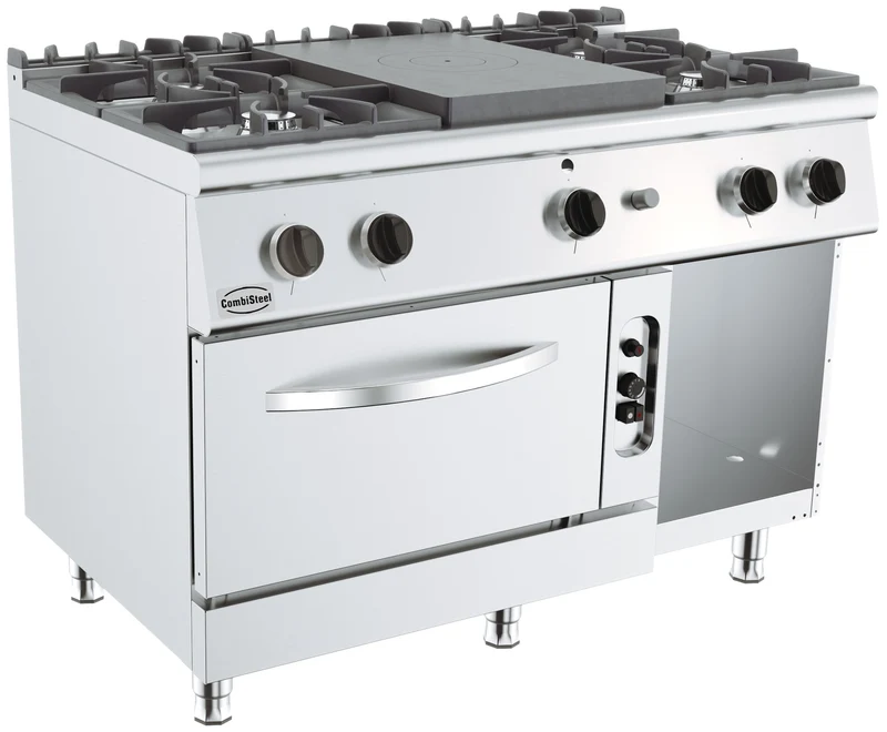 Combisteel Base 700 Glühplattenherd 4 Br. Gasbackofen