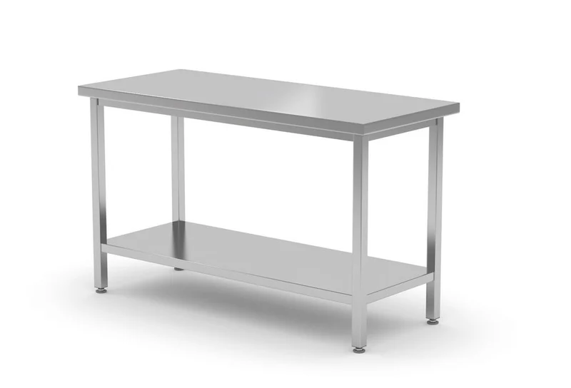 HENDI Mitteltisch mit Ablage – verschraubt, Tiefe 600 mm