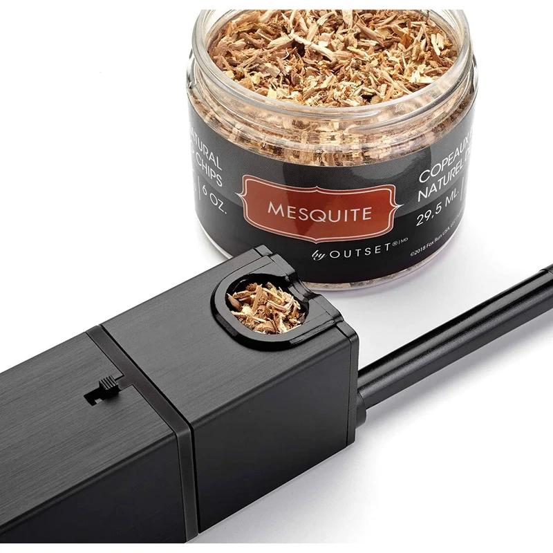 Outset Räucherpistole mit Holzspäne Hickory, Mesquite und Apfel