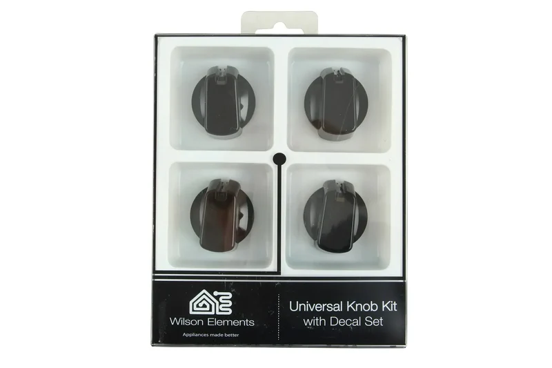 Universal Cooktop/Oven Knob Black 40mm SKIRT (Pack 4)