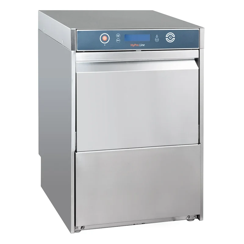 Gläserspülmaschine HYPRO Digital 40 SL 40x40 cm Korbmaß, mit Reiniger- & Klarspüldosierer, mit Ablaufpumpe & Drucksteigerungspumpe Made in Europe, 230 Volt