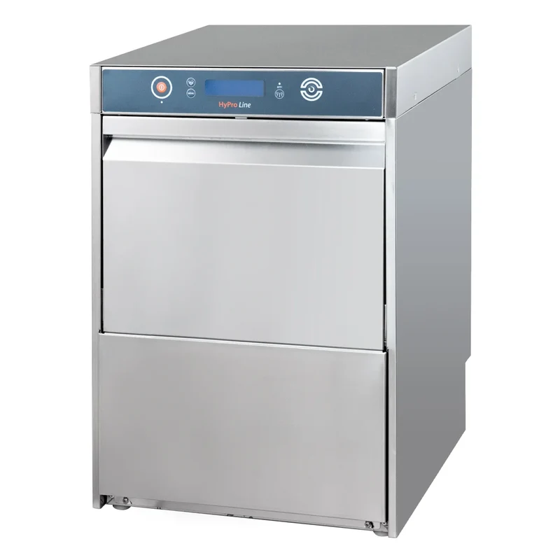 Gläserspülmaschine HYPRO Digital 40 SL 40x40 cm Korbmaß, mit Reiniger- & Klarspüldosierer, mit Ablaufpumpe & Drucksteigerungspumpe Made in Europe, 230 Volt