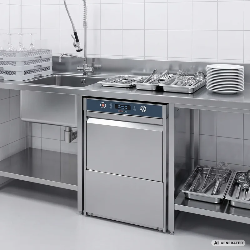 Gläserspülmaschine HYPRO Digital 40 SL 40x40 cm Korbmaß, mit Reiniger- & Klarspüldosierer, mit Ablaufpumpe & Drucksteigerungspumpe Made in Europe, 230 Volt
