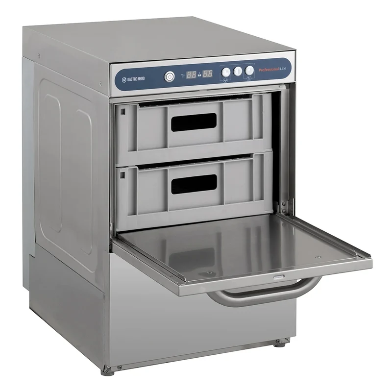 Gläserspülmaschine PROFI Digital 40 SL 40x40 cm Korbmaß, mit Reiniger- & Klarspüldosierer, mit Ablaufpumpe, Made in Europe, 230 Volt