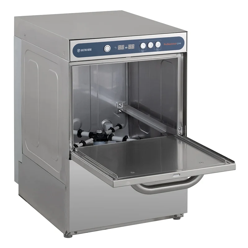 Gläserspülmaschine PROFI Digital 40 SL 40x40 cm Korbmaß, mit Reiniger- & Klarspüldosierer, mit Ablaufpumpe, Made in Europe, 230 Volt