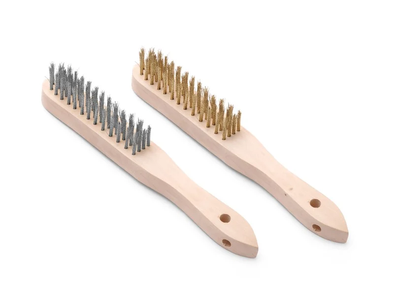 HENDI Drahtbürsten-Set aus Messing und Edelstahl - 2 Stk.