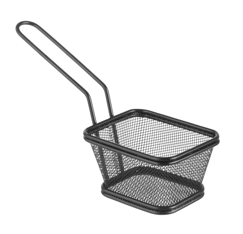 HENDI Miniatur-Frittierkörbe stapelbar, schwarz