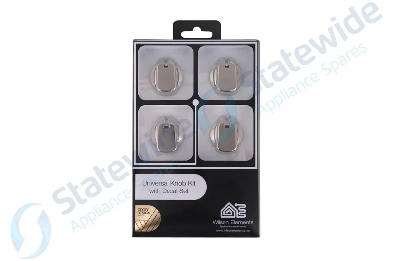 Universal Cooktop Knob CHROME 35mm SKIRT (Pack 4)