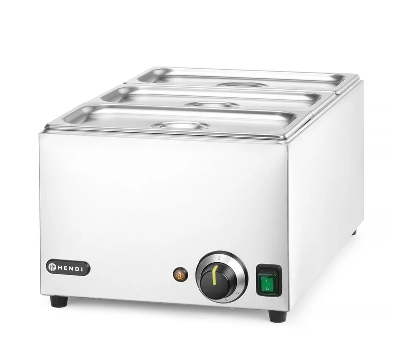 HENDI Set: Bain-Marie Ranger + 3x GN 1/3 Behälter mit Deckel