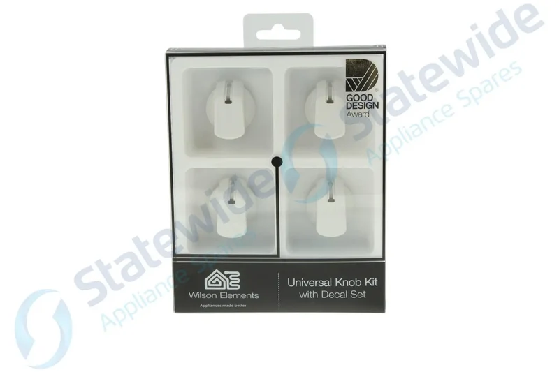 Universal Cooktop Knob White 35mm SKIRT (Pack 4)
