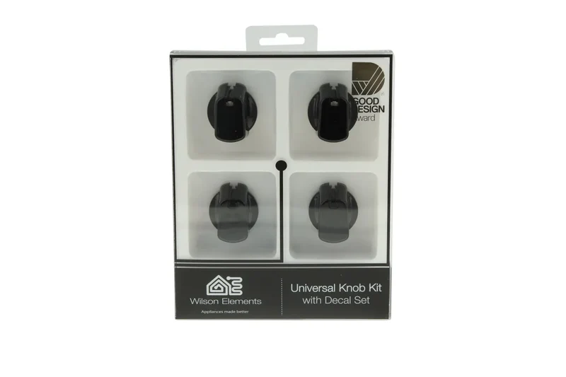 Universal Cooktop Knob Black 35mm SKIRT (Pack 4)