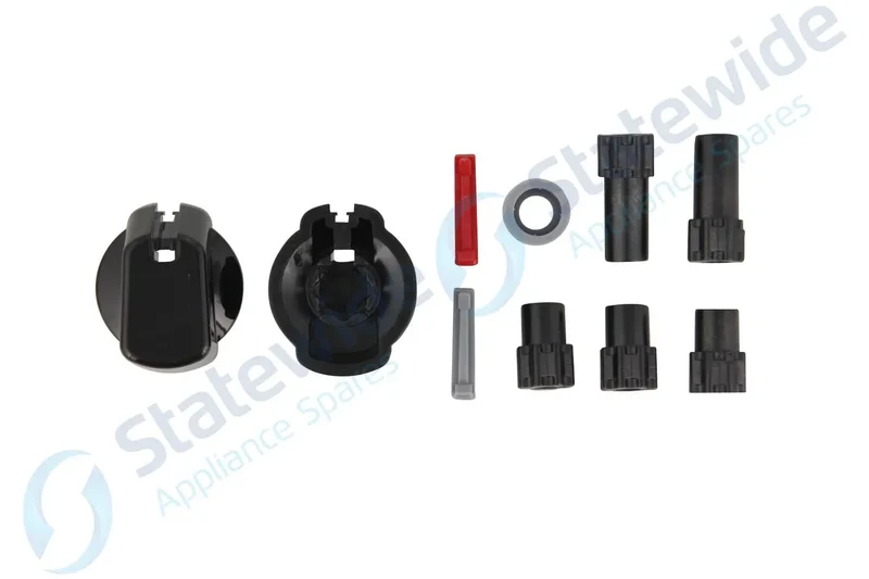 Universal Cooktop Knob Black 35mm SKIRT (Pack 4)