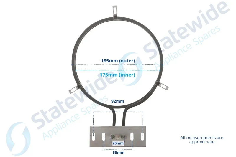 CHEF/SIMPSON/Westinghouse F/F Oven Element 2 Ring 2400W-Genuine