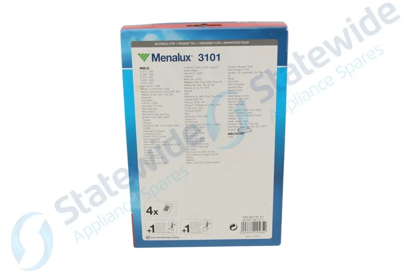 MENALUX MIELE GN SYNTHETIC Vacuum BAGS(4 Pack/filters)-NON Genuine