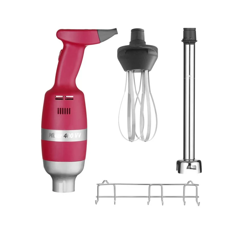 HENDI Stabmixer Profi Line 400 - Geschwindigkeit regelbar, Set inkl. Ablagegestell
