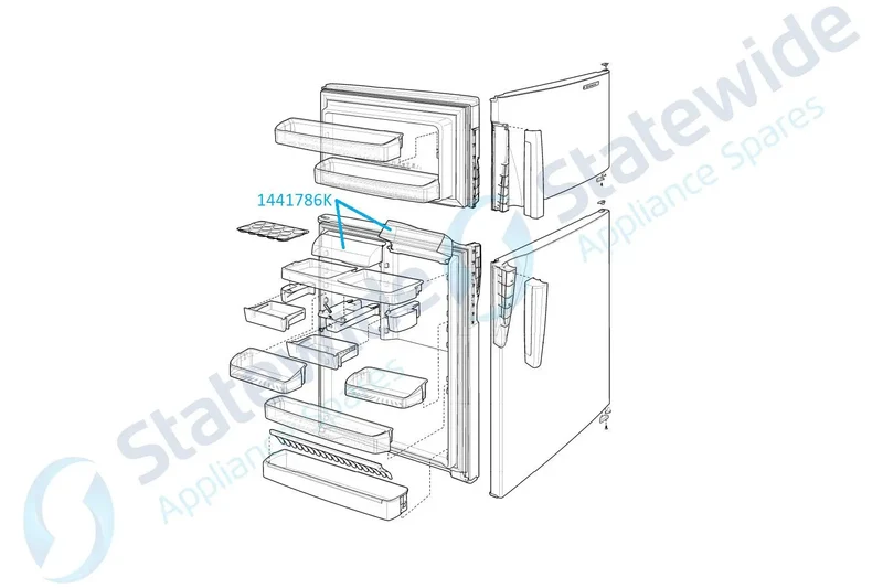 Westinghouse Fridge Door DAIRY Kit R/H & L/H-Genuine