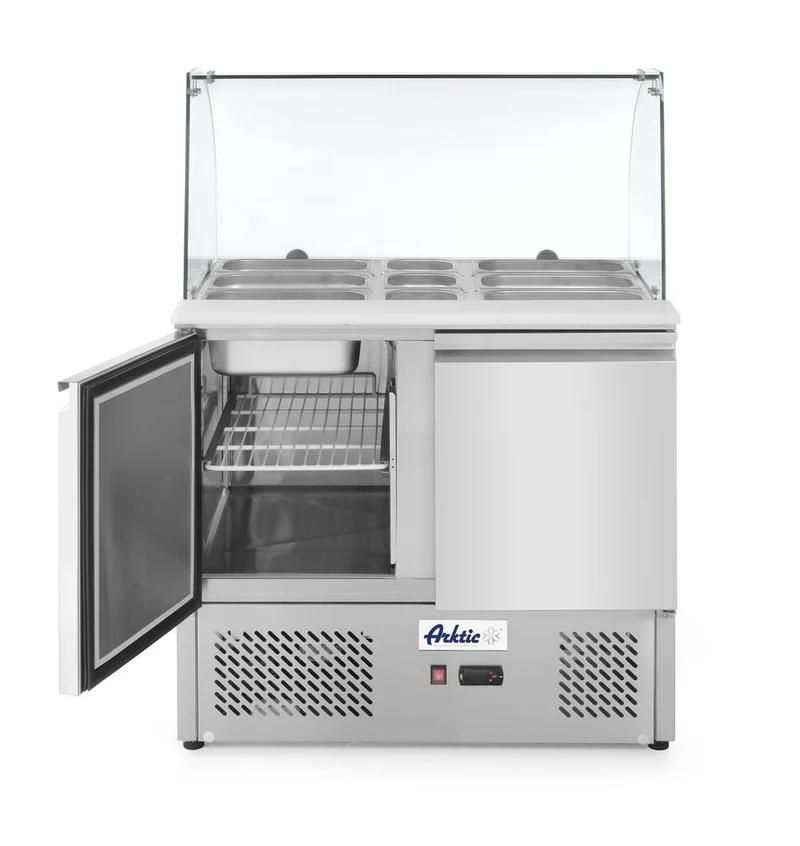 Arktic Kühltisch, zweitürig mit Glasdisplay 300L