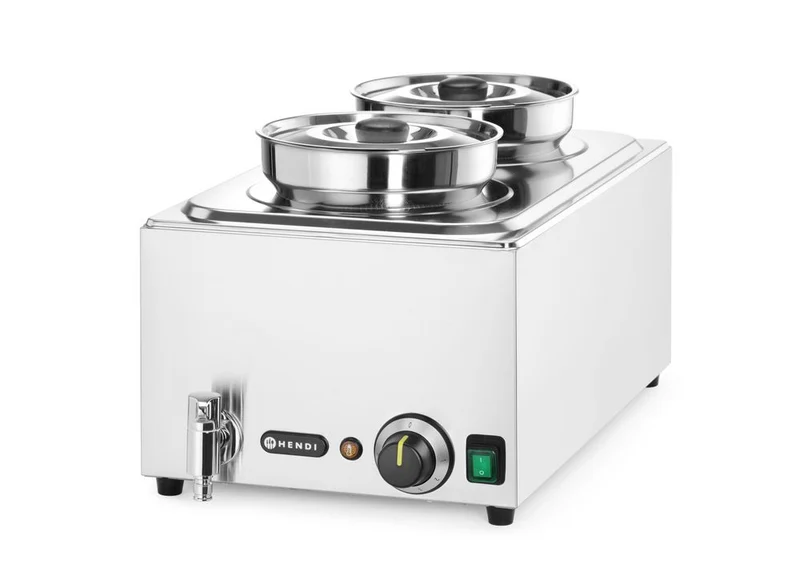 HENDI Set: Bain-Marie Ranger + 2x 4L Container mit Deckel