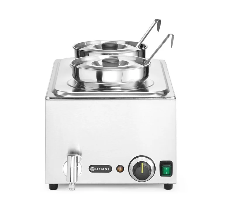 HENDI Set: Bain-Marie Ranger + 2x 4L Container mit Deckel