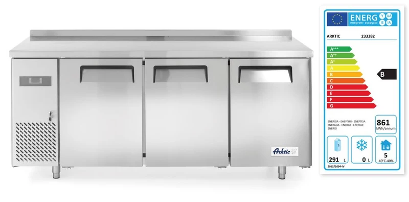Arktic Kühltisch, dreitürig Kitchen Line 390 L