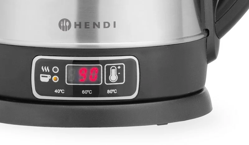 HENDI Elektrischer Wasserkocher kabellos mit Temperaturregelung